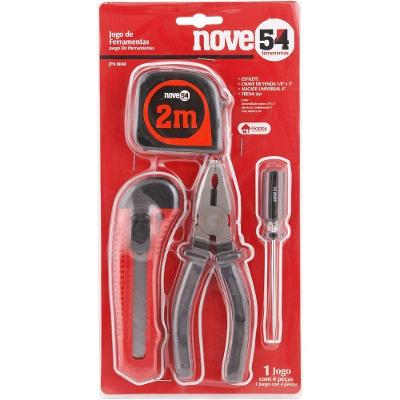 Jogo De Ferramentas Com 4 Peças Aço Carbono Jf040 - Nove54