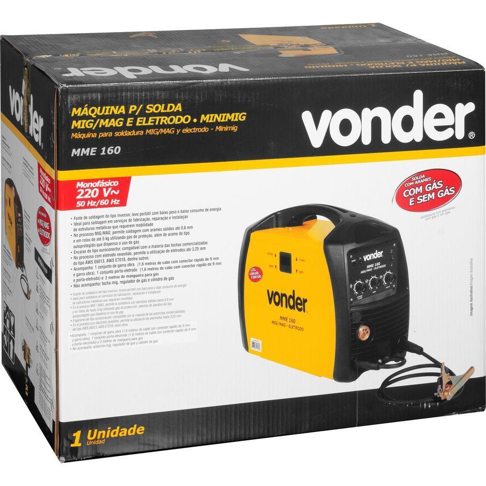 Máquina Para Solda Mig-mag E Eletrodo Mme 160 Minimig Vonder - 5