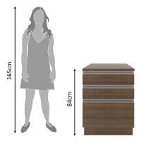 Balcão Glamy 60cm 3 Gavetas Rustic Madesa