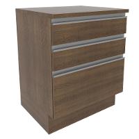 Balcão Glamy 60cm 3 Gavetas Rustic Madesa - 8