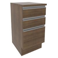 Balcão Glamy 40cm 3 Gavetas Rustic Madesa - 1