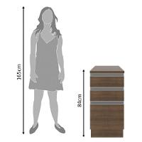 Balcão Glamy 40cm 3 Gavetas Rustic Madesa - 9