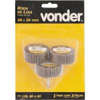 Jogo Roda De Lixa Minikontour 50mmx20mm Haste 6mm 3 Vonder - 2