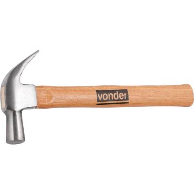 Martelo Unha 25mm Aço Forjado Polido Cabo Madeira - Vonder