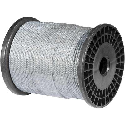 Cabo Aço Af 1-16 Alma Fibra 6x7 Galvanizado Plastific Vonder
