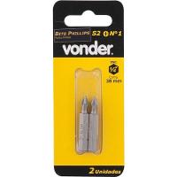 Bits Ponteira Phillips 1-4 N.2 1-4x38mm Aço S2 Com 2 Pç - 2