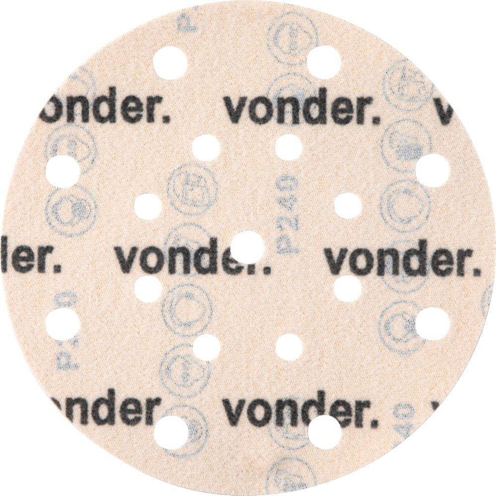 Disco De Lixa Com Costado Em Pluma 6'' 150mm Grão 240 Vonder - 3