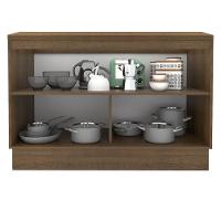 Balcão de Pia Madesa Glamy 120Cm 2 Portas com Tampo Rustic - 6