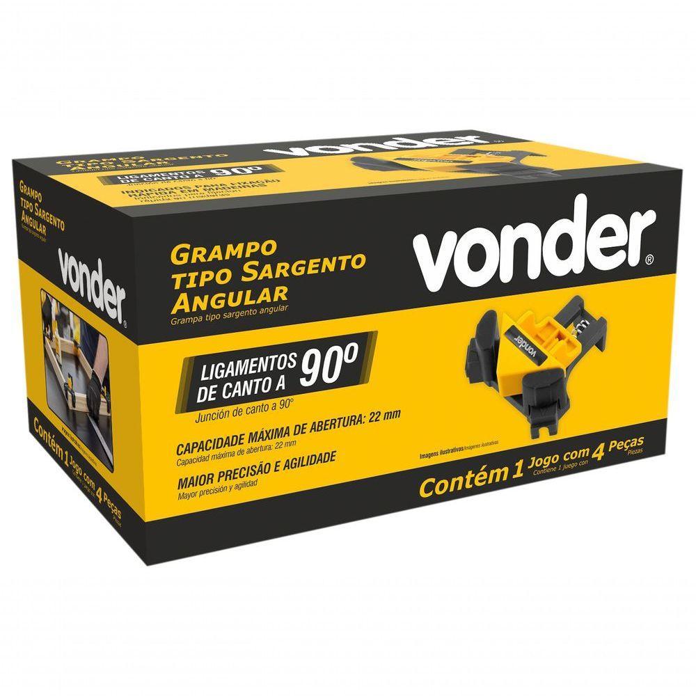 Grampo Sargento Clip Angular Jogo Com 4pc Vonder - 4