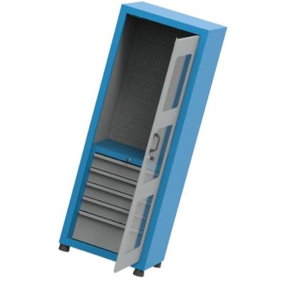 Armário Com 5 Gavetas Painel Perfurado E Visor De Acrílico Arm016a Cmb