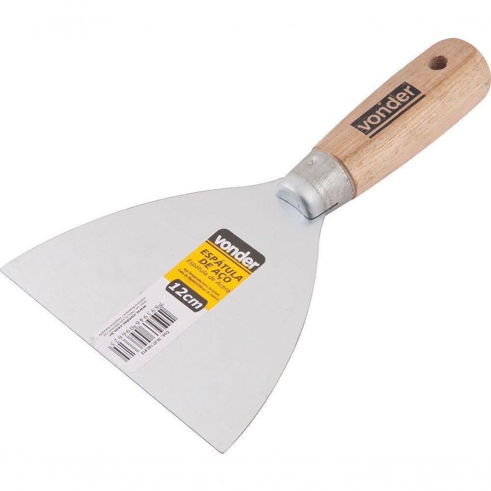 Espátula Betumadeira Aço Carbono 1.1-2 3,8cm Cabo Madeira - - 2