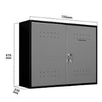 Armário Aéreo Para Ferramentas ábile Dark Presto Aço 72,5cm Suspenso Chave Oficina Preto Cinza - 2