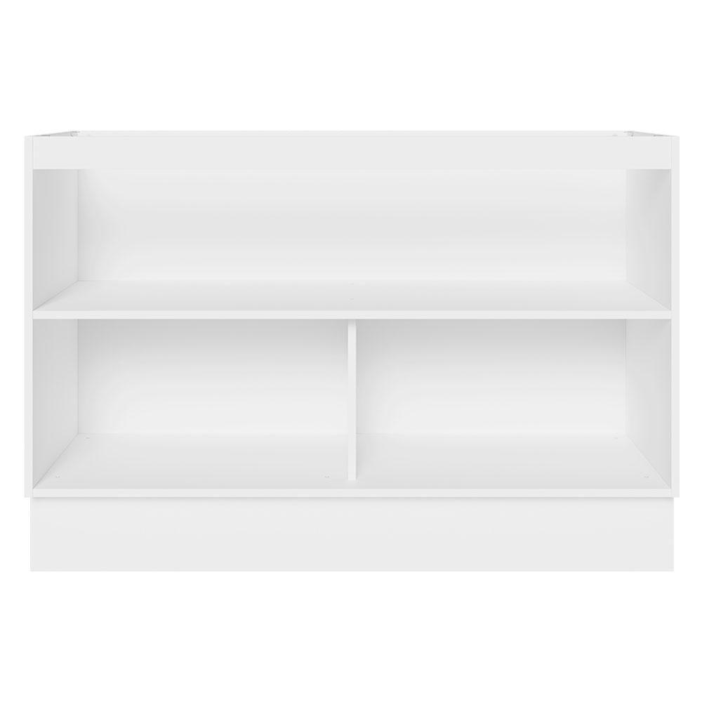 Balcão Gabinete De Pia 100% Mdf 120 Cm 2 Portas Branco/preto - 2