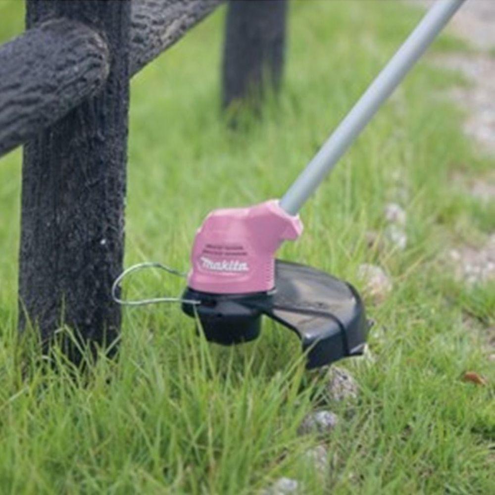 Aparador De Grama Rosa Sem Fio 12V Max Punho D Com Cinta De Ombro Lâmina Plástica Ur100dzp Makita - 2