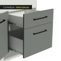 Balcão De Pia 150 Cm 2 Portas E 2 Gavetas Branco/Cinza - 6