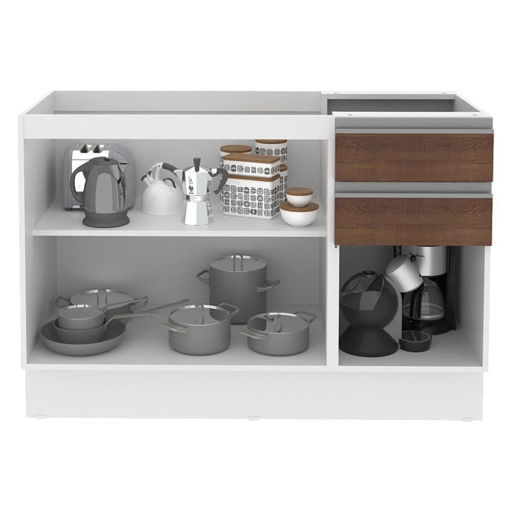 Balcão de Pia Acordes Glamy 120cm MDF 3 Portas Rustic Madesa - 10