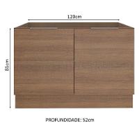 Balcão de Pia Stella 2 Portas Rustic Madesa - 5