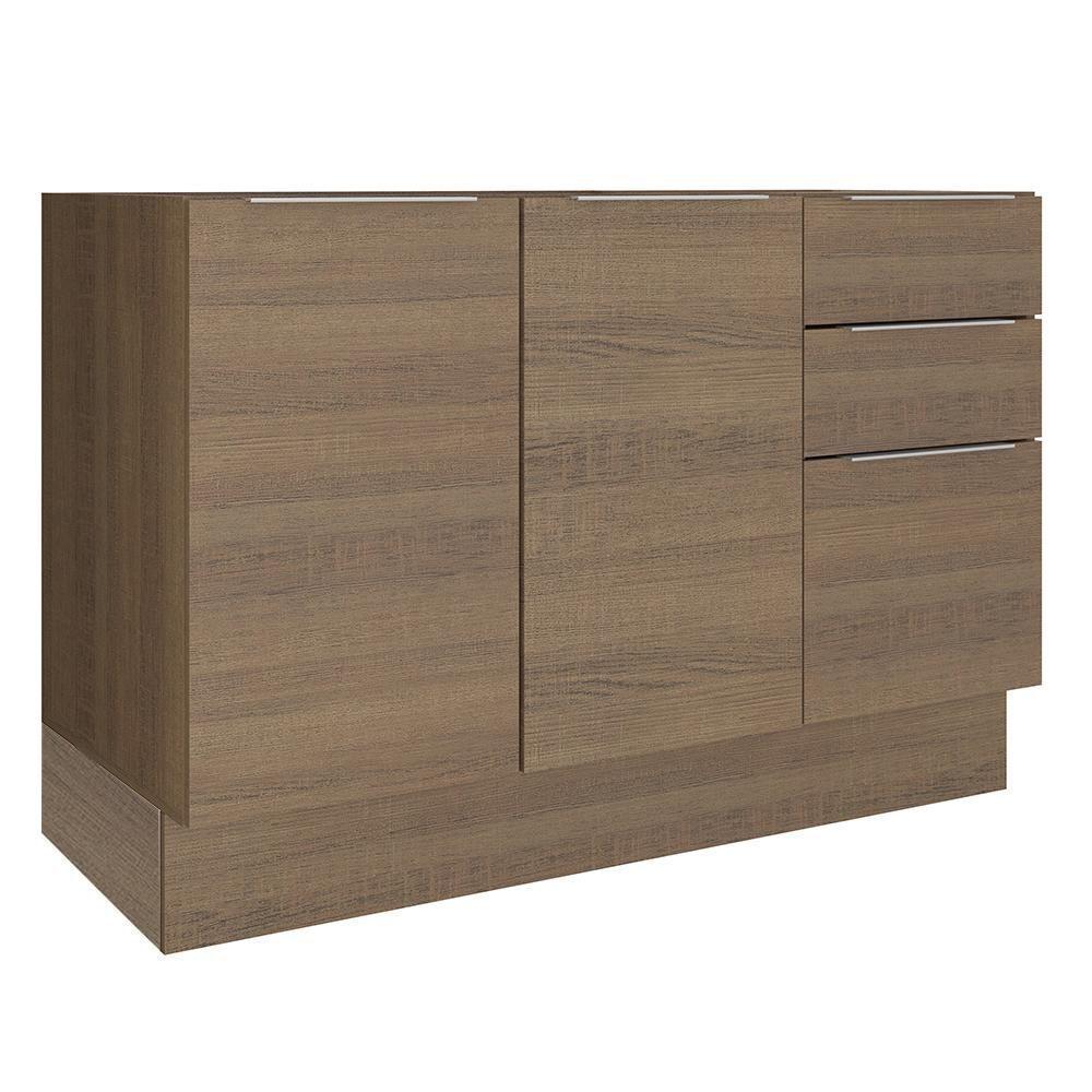 Balcão de Pia Stella 2 Portas 3 Gavetas Rustic Madesa - 1