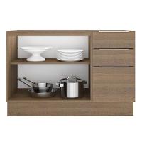 Balcão de Pia Stella 2 Portas 3 Gavetas Rustic Madesa - 5