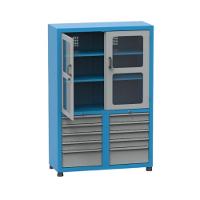 Armário Com 2 Prateleiras Reguláveis 10 Gavetas E Visor De Acrílico Arm008a Cmb - 1