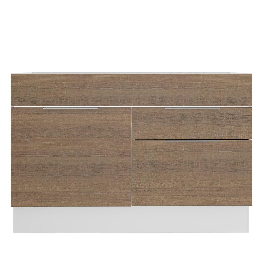 Balcão de Pia Stella 1 Porta 2 Gavetas Branco/rustic Madesa - 4