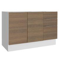 Balcão de Pia Stella 2 Portas 3 Gavetas Branco/rustic Madesa - 2