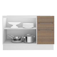 Balcão de Pia Stella 2 Portas 3 Gavetas Branco/rustic Madesa - 5