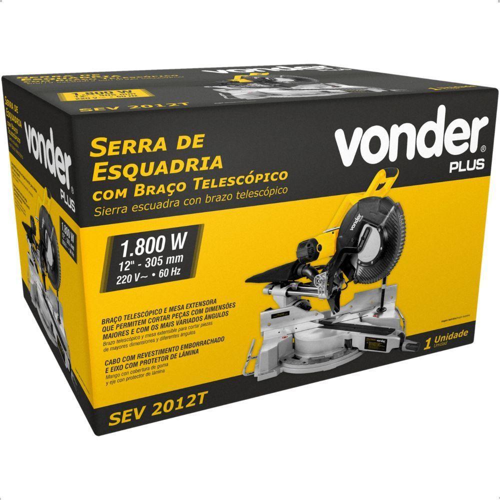 Serra Circular Esquadria 12 1800W Sev 2012t Vonder 220V - 5