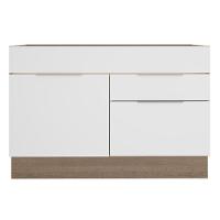 Balcão de Pia Stella 1 Porta 2 Gavetas Rustic/branco Madesa - 2