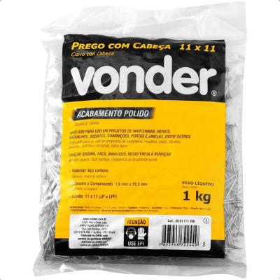 Prego Com Cabeça 11 X 11 (1 X 16) Polido 1 Kg Vonder
