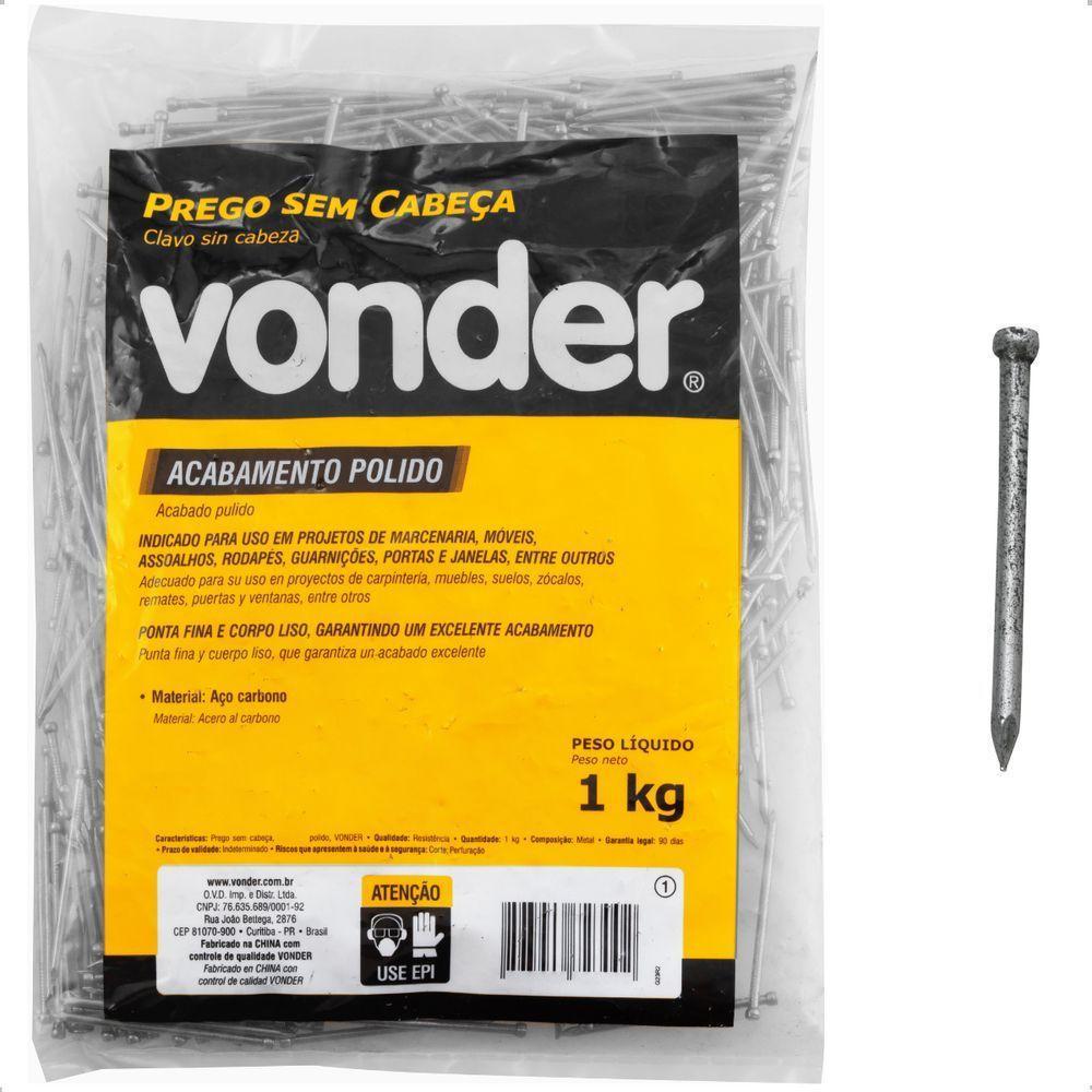 Prego Sem Cabeça 10 X 10 (7-8 X 17) Polido 1 Kg Vonder - 1