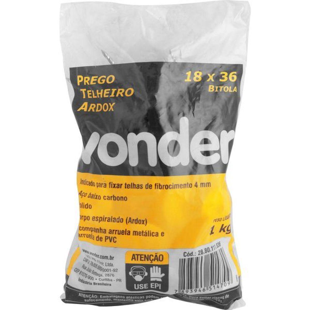 Prego Telheiro 18x36 Ardox Polido Com 1,0 Kg Vonder - 3