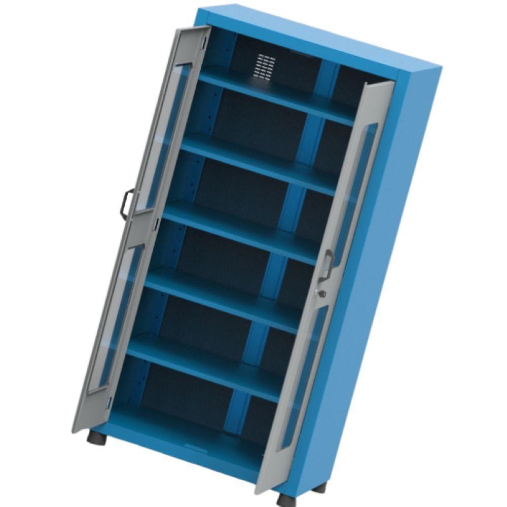 Armário Médio Com 5 Prateleiras Reguláveis E Visor De Acrílico Arm020a Cmb - 1