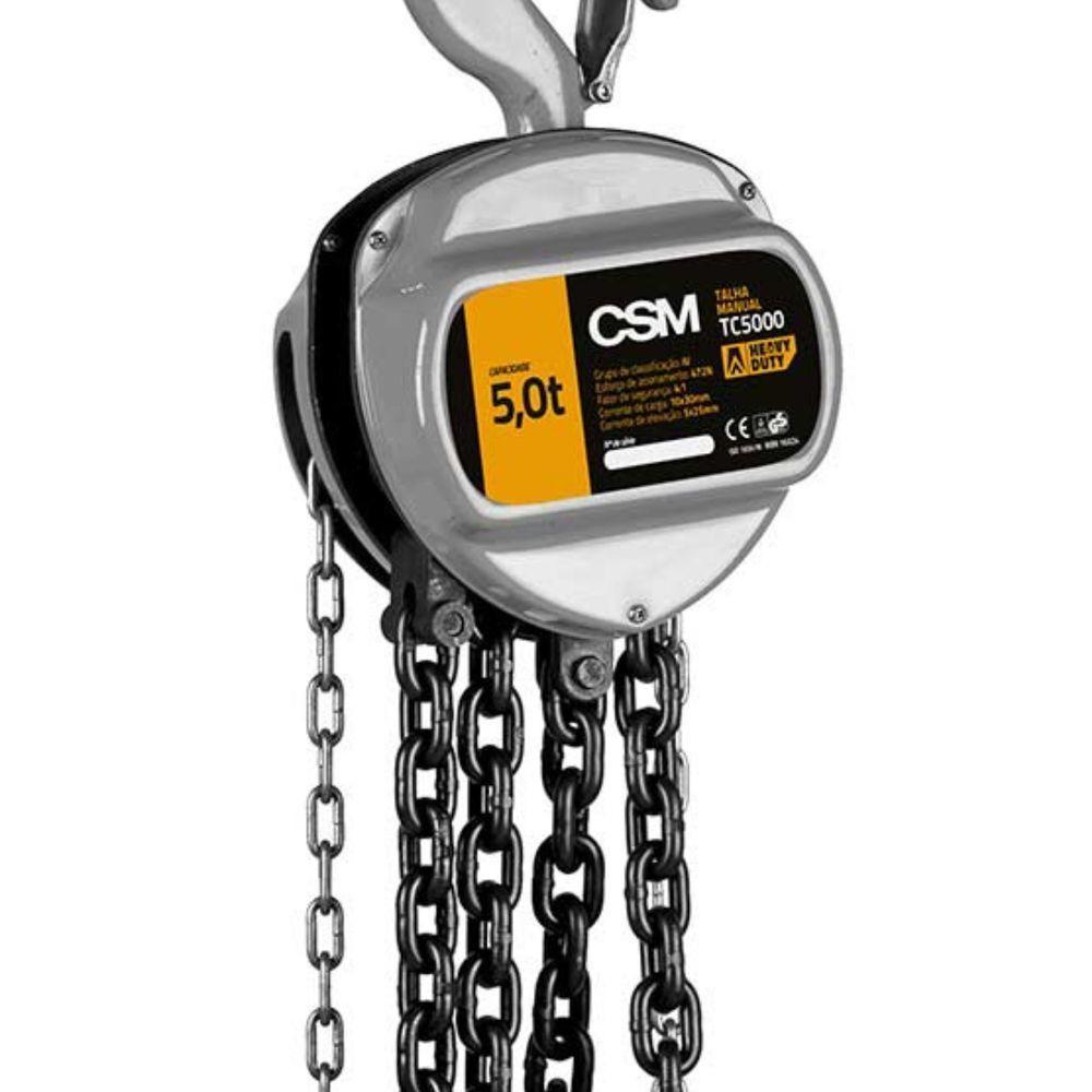 Talha Manual De Corrente 5 Ton Elevação 12 Metros Csm - 2