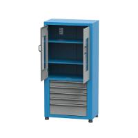 Armário Médio Com 2 Prateleiras Reguláveis 6 Gavetas M E Visor De Acrílico Arm021a Cmb - 3