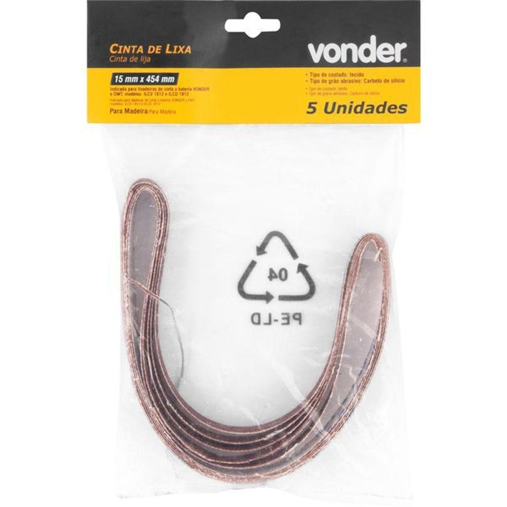 Cinta Lixa 15x454mm G240 Com 05 Peças Vonder - 1
