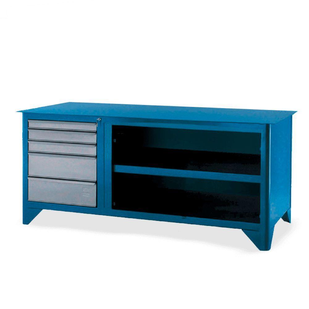 Bancada Com 5 Gavetas E Tampo De Aço 217tc Cmb - 3