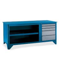 Bancada Com 5 Gavetas E Tampo De Aço 217tc Cmb - 1