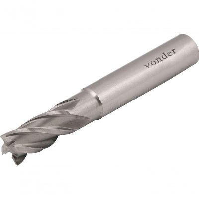 Fresa Topo Aço Rápido 5mm 4 Cortes Reto 6mm Din 844 Vonder