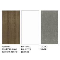 Conj. Mesa Tampo De Vidro 4 Cadeiras Rustic/Branco/silver - 2