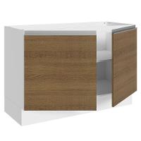 Balcão Pia Madesa Glamy 100% Mdf 120cm 2 Portas BR/Rustic - 9