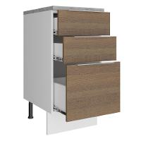 Balcão Stella 3 Gavetas Branco/rustic Madesa - 5