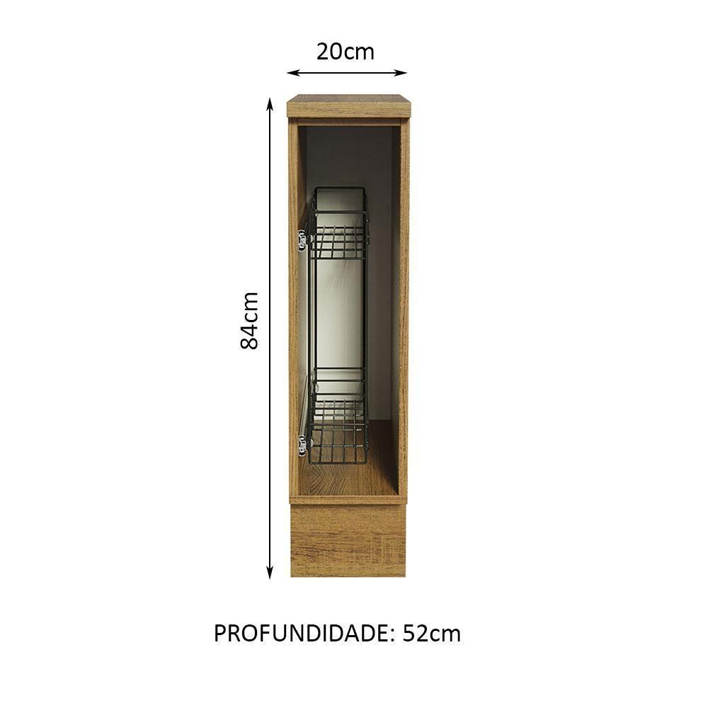 Balcão Porta-temperos Glamy, Agata e Stella 20cm Rustic - 4