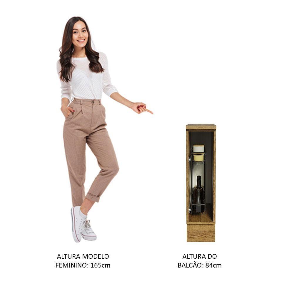 Balcão Porta-temperos Glamy, Agata e Stella 20cm Rustic - 5