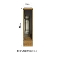 Balcão Porta-temperos Glamy, Agata e Stella 20cm Rustic