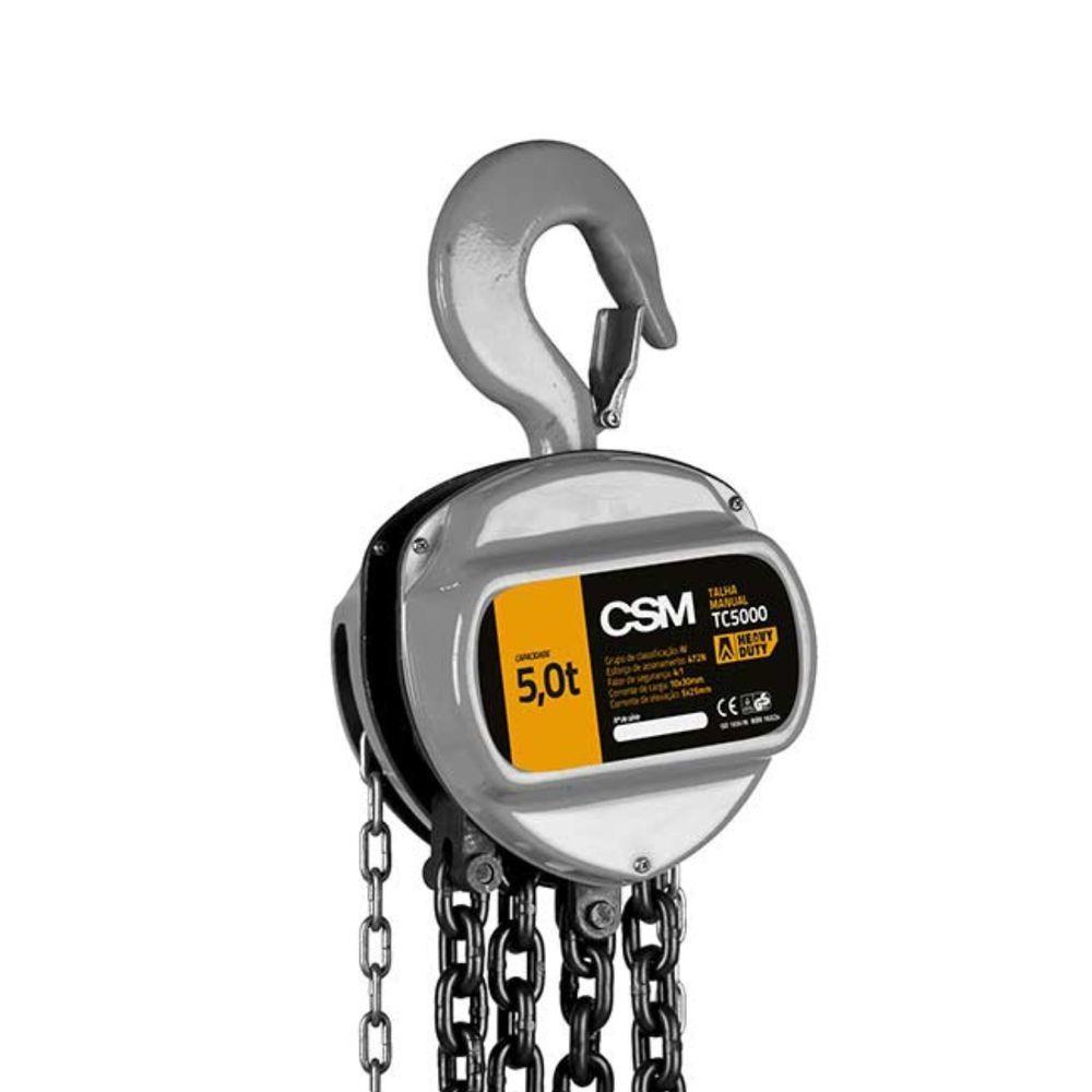 Talha Manual De Corrente 5 Ton Elevação 10 Metros Csm - 3