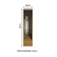 Balcão Porta-temperos Lux, Glamy e Stella 20 X 60cm Rustic - 2