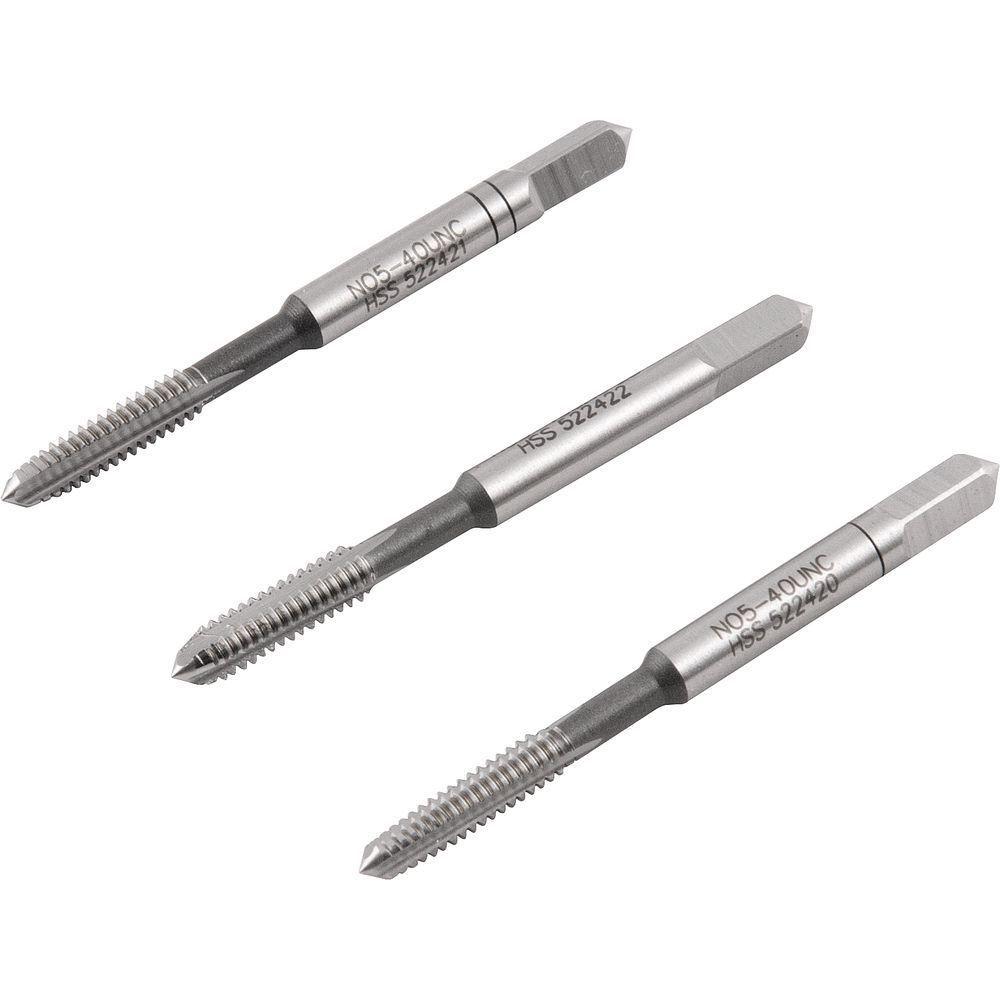 Macho Manual Aço Rápido Nº 5 1-8'' Unc Jogo Com 3 Pçs Vonder - 1