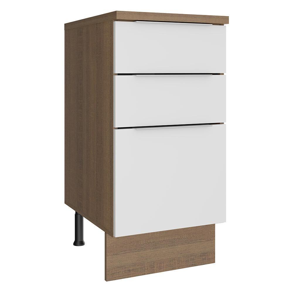 Balcão Stella 3 Gavetas Rustic/branco Madesa - 3