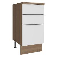 Balcão Stella 3 Gavetas Rustic/branco Madesa - 1